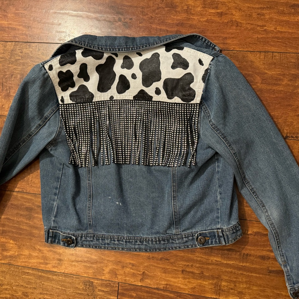 Cow print Jean jacket
